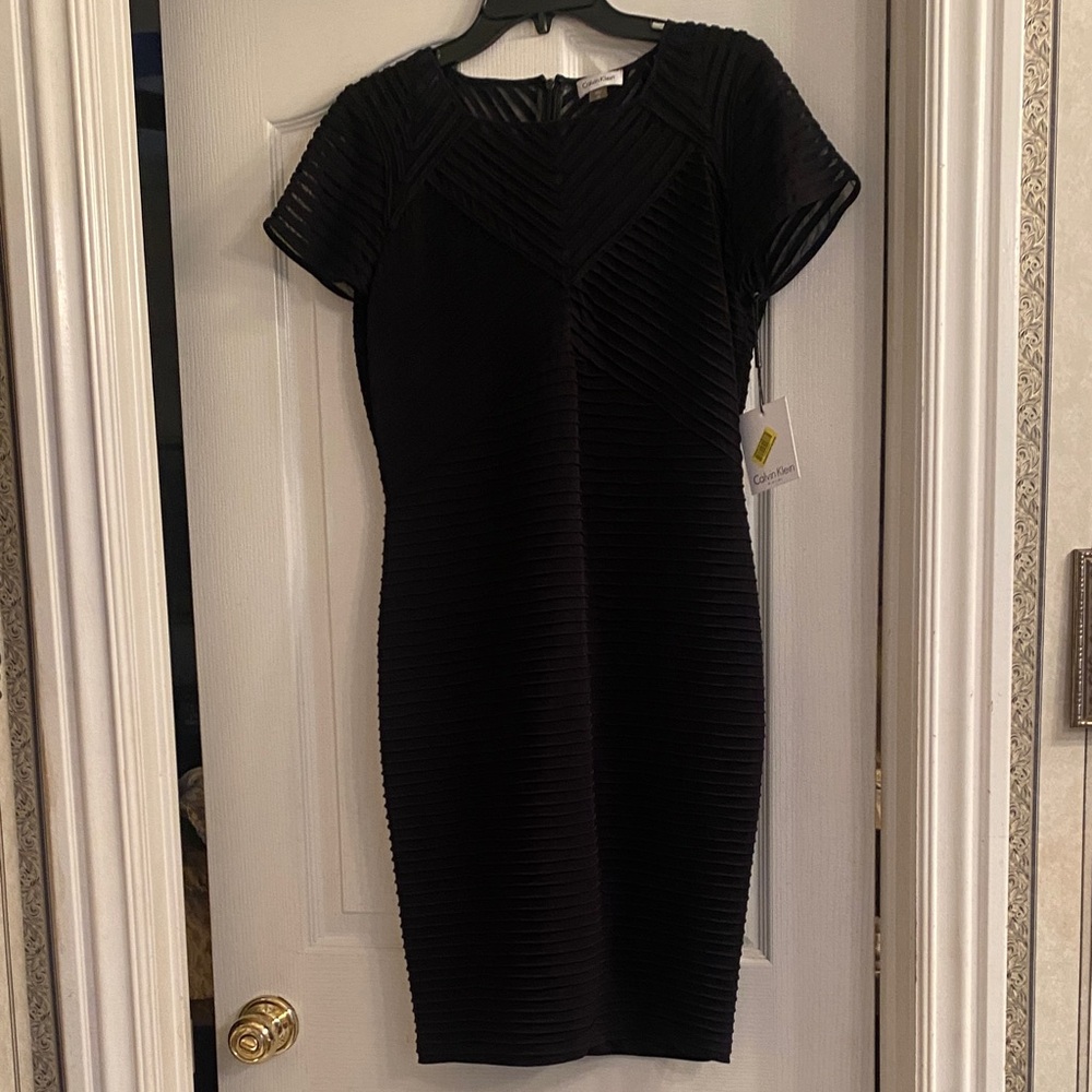 Calvin Klein Textured Black Mini Dress